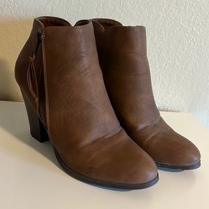 Brown booties size 6